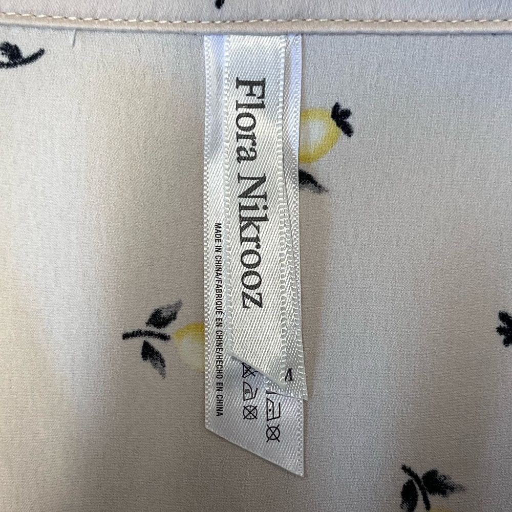Flora Nikrooz | Katrina Lemon Pajama Satin‎ Top Size M - Picture 5 of 6